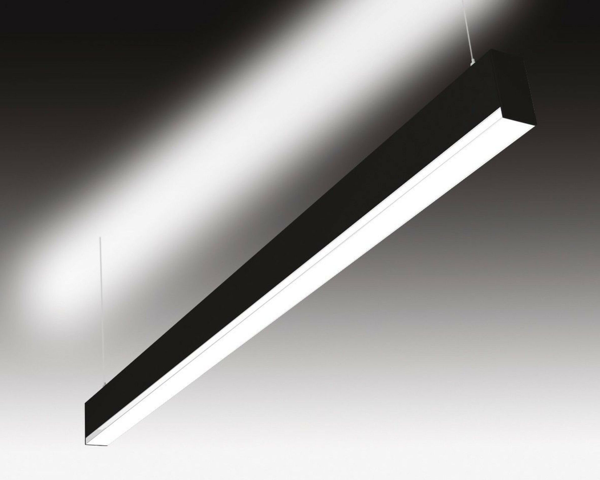 SEC Závěsné LED svítidlo přímé a nepřímé osvětlení WEGA-MODULE2-FAB-DIM-DALI, 50 W, černá, 1409 x 50 x 94 mm, 4000 K, 5950 lm 320-B-554-01-02-SP