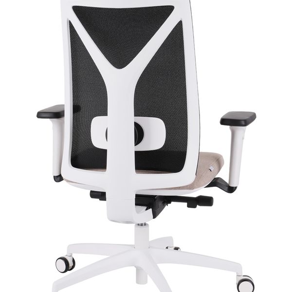 Kancelárska stolička s podrúčkami Velito WS - béžová / čierna / biela