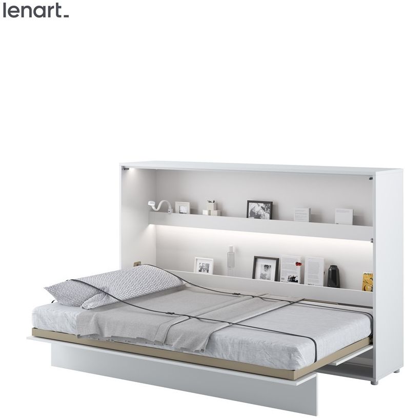 Dig-net nábytok Lenart Bed Concept BC-05p biely lesk 120 x 200