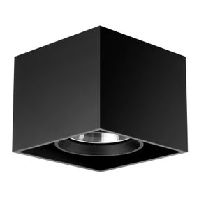 Flos Architectural FLOS Compass Box H135 – stropné svietidlo čierne, Obývacia izba / jedáleň, oceľ, hliníkový odliatok, G53, 75W, P: 16.5 cm, L: 16.5 cm, K: 13.5cm