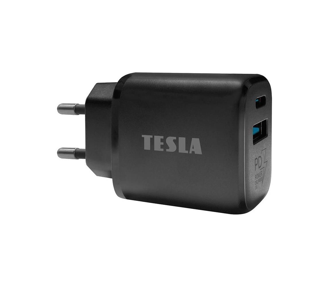 TESLA Electronics - Rychlonabíjací adaptér 25W čierna