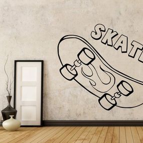 Samolepka na zeď Skateboard 0962