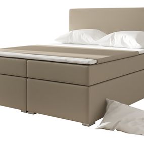 Čalúnená manželská posteľ s úložným priestorom Diana 180 - béžová