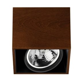 Flos Architectural FLOS Compass Box H135 – stropné svietidlo wenge, Obývacia izba / jedáleň, oceľ, hliníkový odliatok, G53, 75W, P: 16.5 cm, L: 16.5 cm, K: 13.5cm