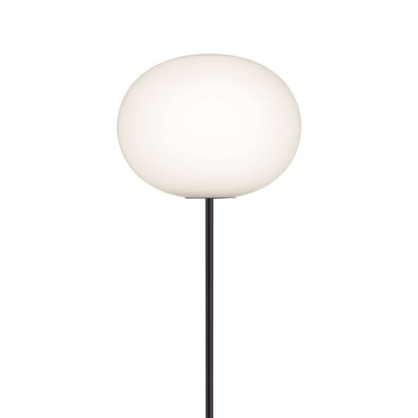 FLOS Glo-Ball F3 stojaca lampa, čierna, Obývacia izba / jedáleň, sklo, oceľ, E27, 250W, K: 185cm