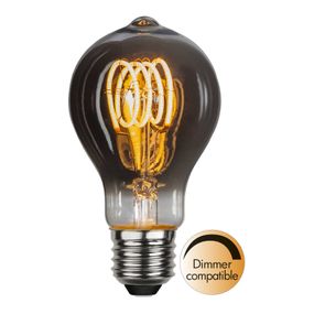 STAR TRADING LED žiarovka E27 2 W 2 100 K Heavy Smoke filament, sklo, E27, 2W, P: 11 cm