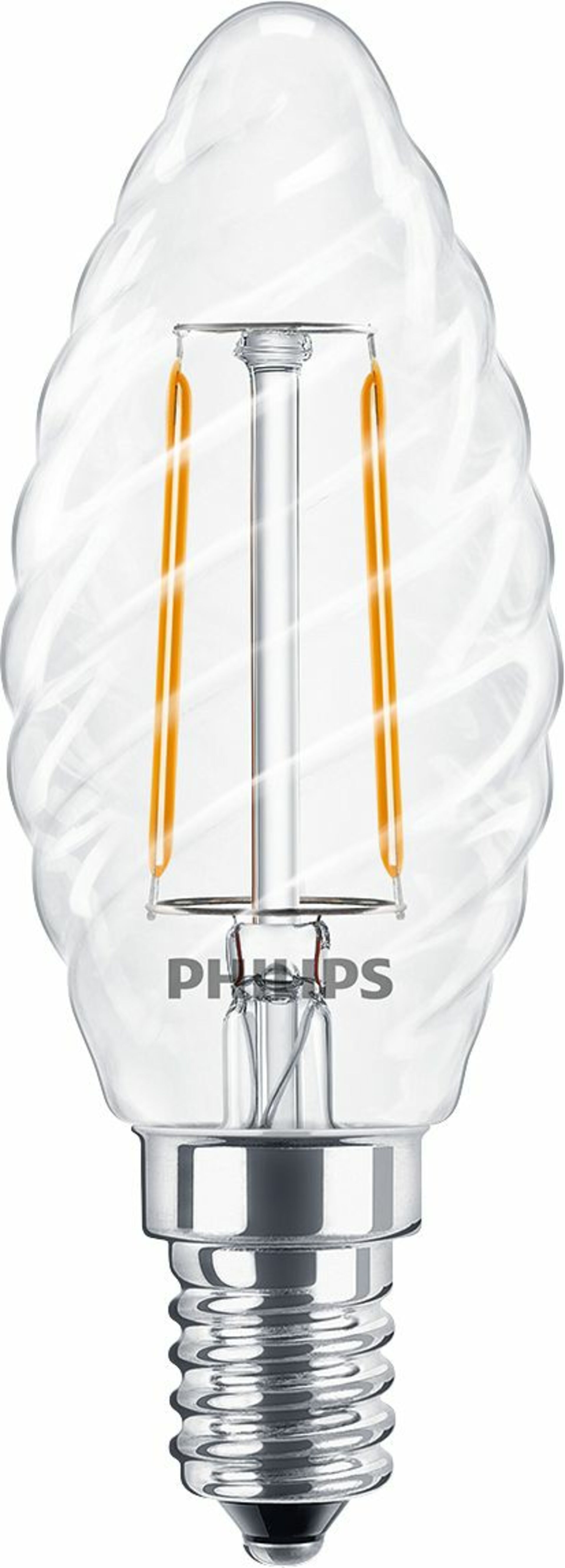 Philips CorePro LEDCandle ND 2-25W ST35 E14 827 CLEAR GLASS