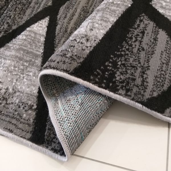 DomTextilu Moderný sivo čierny koberec s abstraktným vzorom 38299-180178