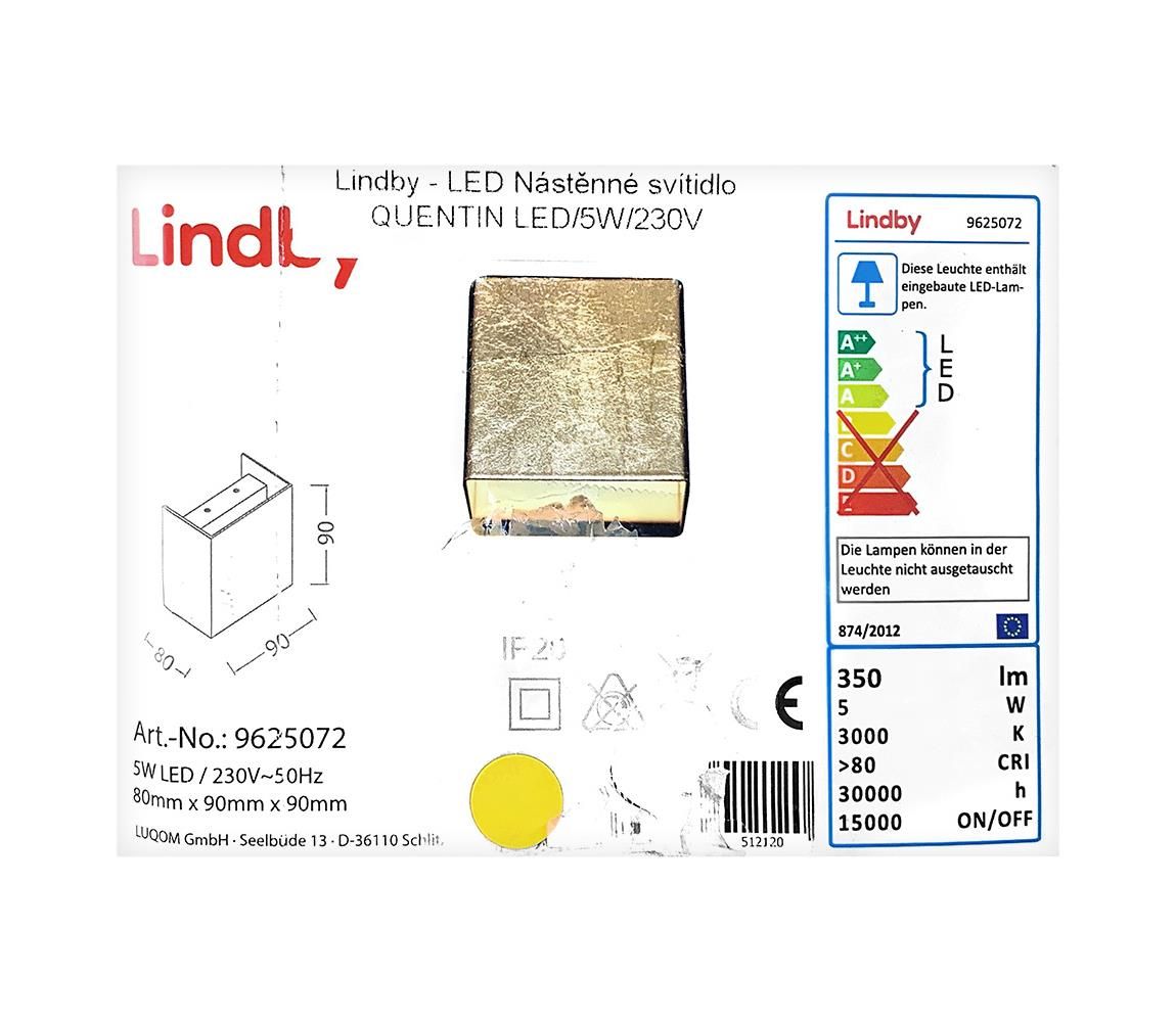 Lindby - LED Nástenné svietidlo QUENTIN LED/5W/230V