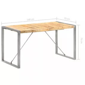 Jedálenský stôl hnedá / sivá Dekorhome 140x70x75 cm