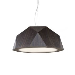 Fabbian Crio – závesné LED svietidlo z dreva, Obývacia izba / jedáleň, hliník, drevená dyha, PMMA, 17.5W, K: 24.5cm