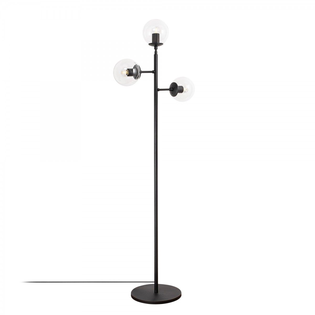 Stojacia lampa Atmaca II 163 cm čierna