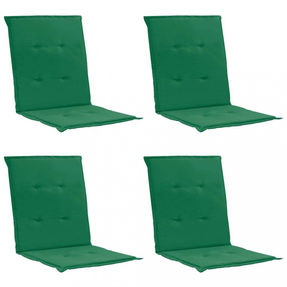 Vodeodolné podušky na záhradné stoličky 4 ks Dekorhome Zelená