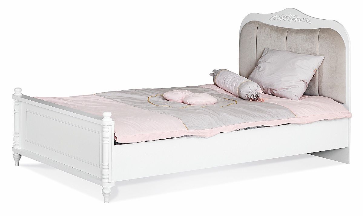Študentská posteľ 120x200cm luxor - biela/béžová