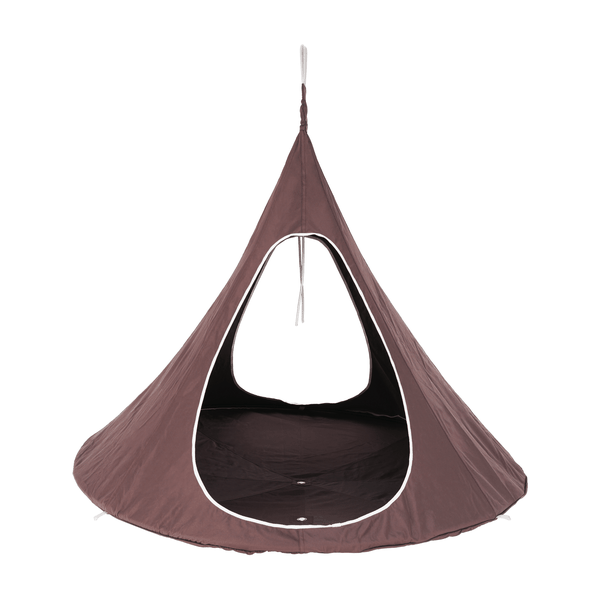 Závesné hojdacie kreslo, sivohnedá TAUPE, KLORIN NEW TYP 2 BIG SIZE CACOON HAMMOCK