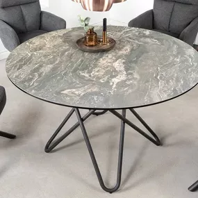 LuxD Okrúhly jedálenský stôl Malaika 120 cm taupe