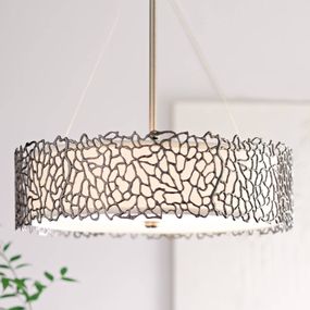 KICHLER Závesná lampa Silver Coral 55, 9 cm, Obývacia izba / jedáleň, cín, kov, plast, E27, 100W