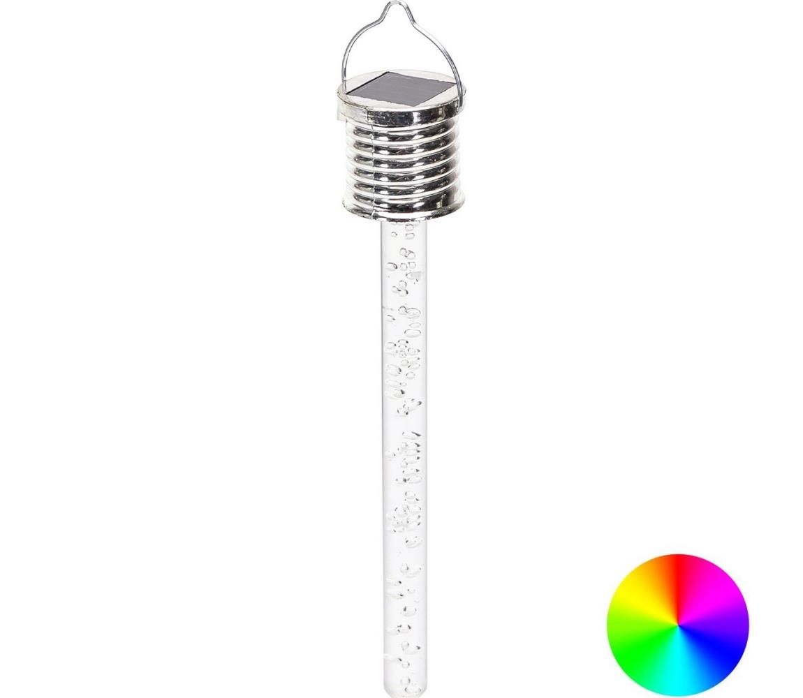 Aigostar - LED RGB Solárne svietidlo LED/0,006W/1,2V chróm IP44