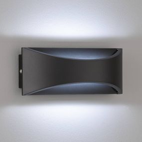 FISCHER & HONSEL Vonkajšie nástenné LED svetlo Rio up/down, čierna, kov, akryl, 5W, L: 22.5 cm, K: 9cm