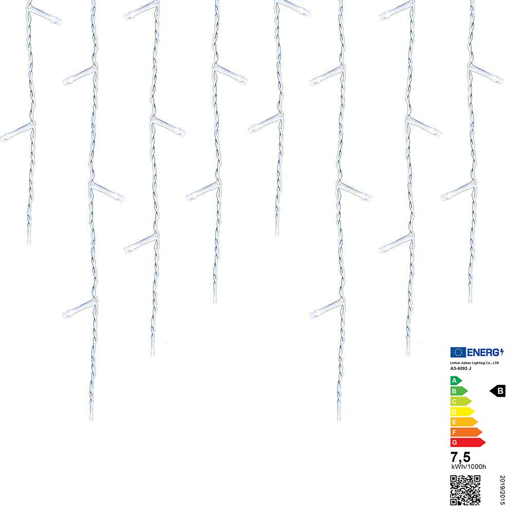 LED svetelná reťaz cencúle v 2 veľkostiach, studená biela- 690 LED