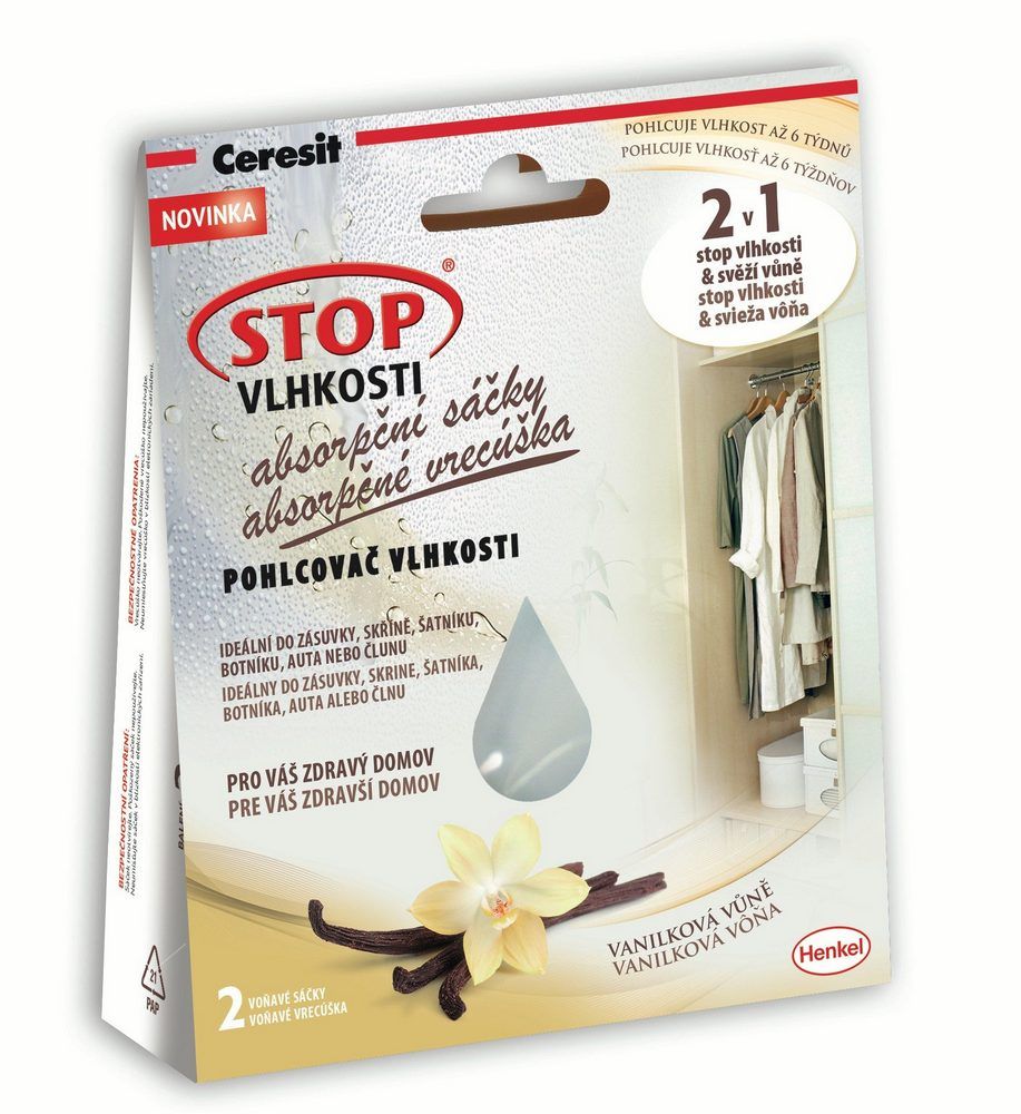 HENKEL CERESIT STOP VLHKOSTI ABSORPCNE VRECUSKA KOMF. VANILKA 2X50 G