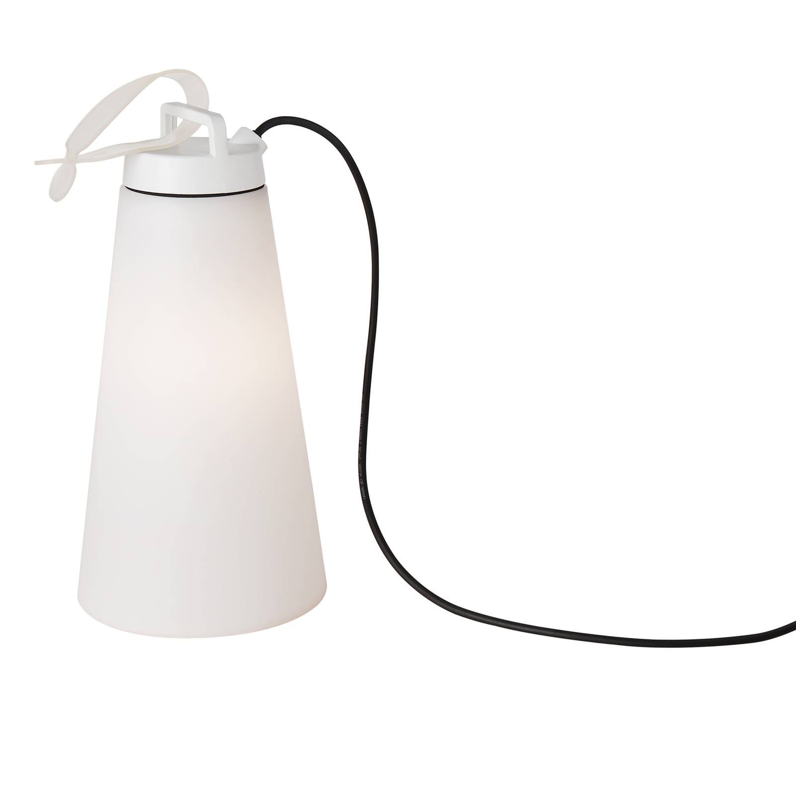 Carpyen LED svietidlo Sasha, kábel, výška 41 cm, biela, hliník, polyetylén, silikón, E27, 11W, K: 41cm