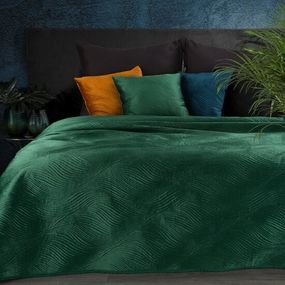 DomTextilu Kvalitný prešívaný prehoz na posteľ tmavo zelenej farby Šírka: 170 cm | Dĺžka: 210 cm 68601-244181