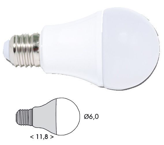 LED zdroj E27,A60,8W,4200K