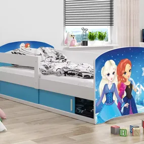 Posteľ LUKI 160x80cm - Biela - SNOW