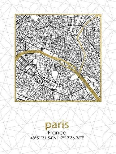 Obraz PARIS 45 x 60 cm zlatý