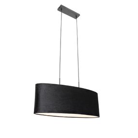 Moderné závesné svietidlo čierne s tienidlom čierne 2-svetlo - Tanbor