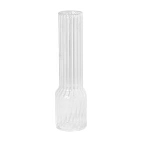 Strömshaga Sklenený valec na petrolejovú lampu Ribbed Low