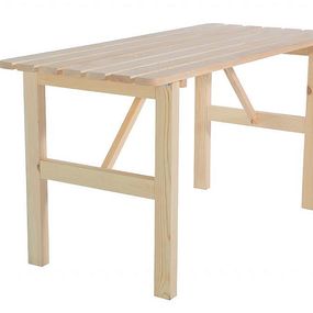 DEOKORK Masívny drevený záhradný stôl z borovice drevo 22 mm