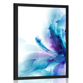 Plagát kvet vo futuristickom štýle - 60x90 black