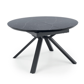 Sconto Jedálenský stôl VIRTAGU čierny mramor/čierna