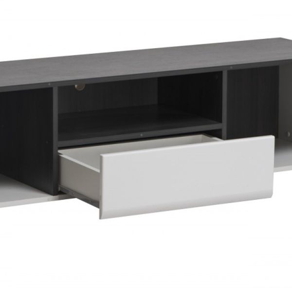 Televízny stolík isadora - biely/dub čierny