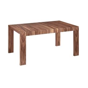 Estila Drevený rozkladací jedálenský stôl Vita Naturale hnedý orechový 160cm