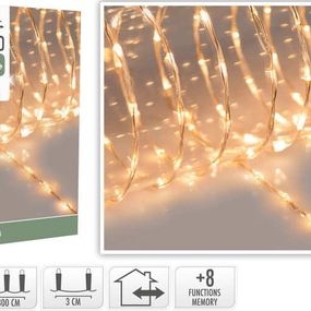 HOMESTYLING Vánoční světelný řetěz teplá bílá 600 LED / 18 m KO-AX9621620