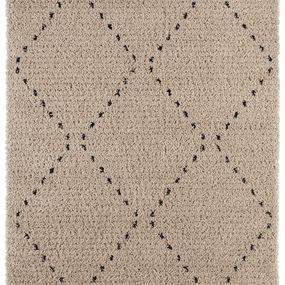 Mint Rugs - Hanse Home koberce Kusový koberec Retro 105200 Beige, Black - 120x170 cm