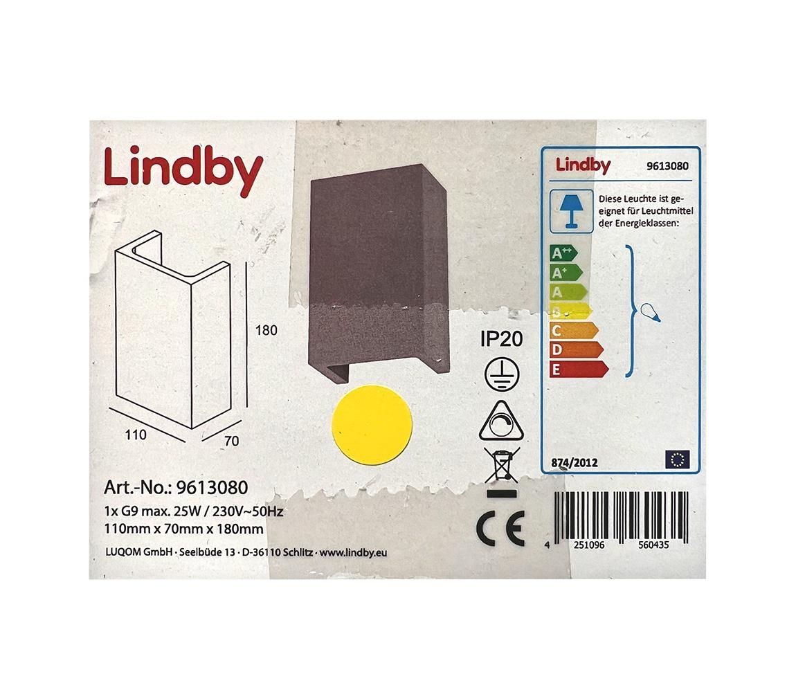 Lindby - Nástenné svietidlo SMIRA  1xG9/25W/230V