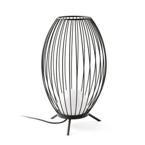 FARO BARCELONA Terasová LED lampa Cage v dizajne klietky, hliník, plast, 12W, K: 57cm