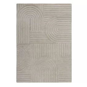 Sivý vlnený koberec Flair Rugs Zen Garden, 160 x 230 cm