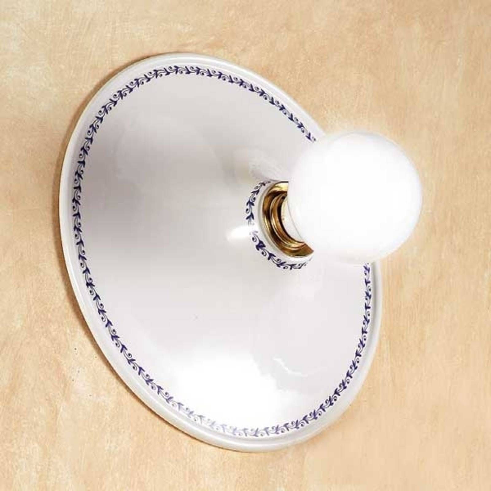 Ceramiche Nástenné svietidlo Il Punti okrúhle priame, Obývacia izba / jedáleň, keramika, kov, E27, 100W