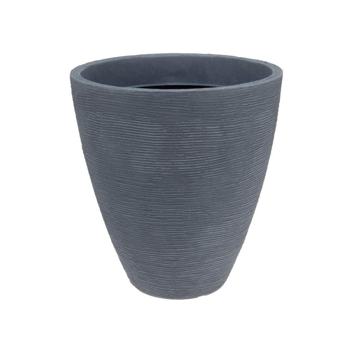Kvetináč Ribbed 39x42 cm sivý