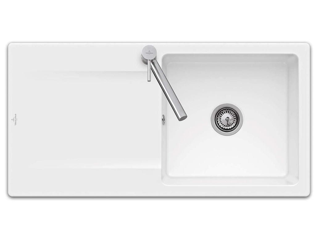 VILLEROY & BOCH VILLEROY & BOCH - Keramický drez Siluet 60 Stone white nástavný 1000 x 510 bez excentra 333601RW