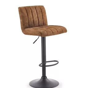 Halmar H89 barová stolička konštrukcia - čierna, čalúnenie - hnedé