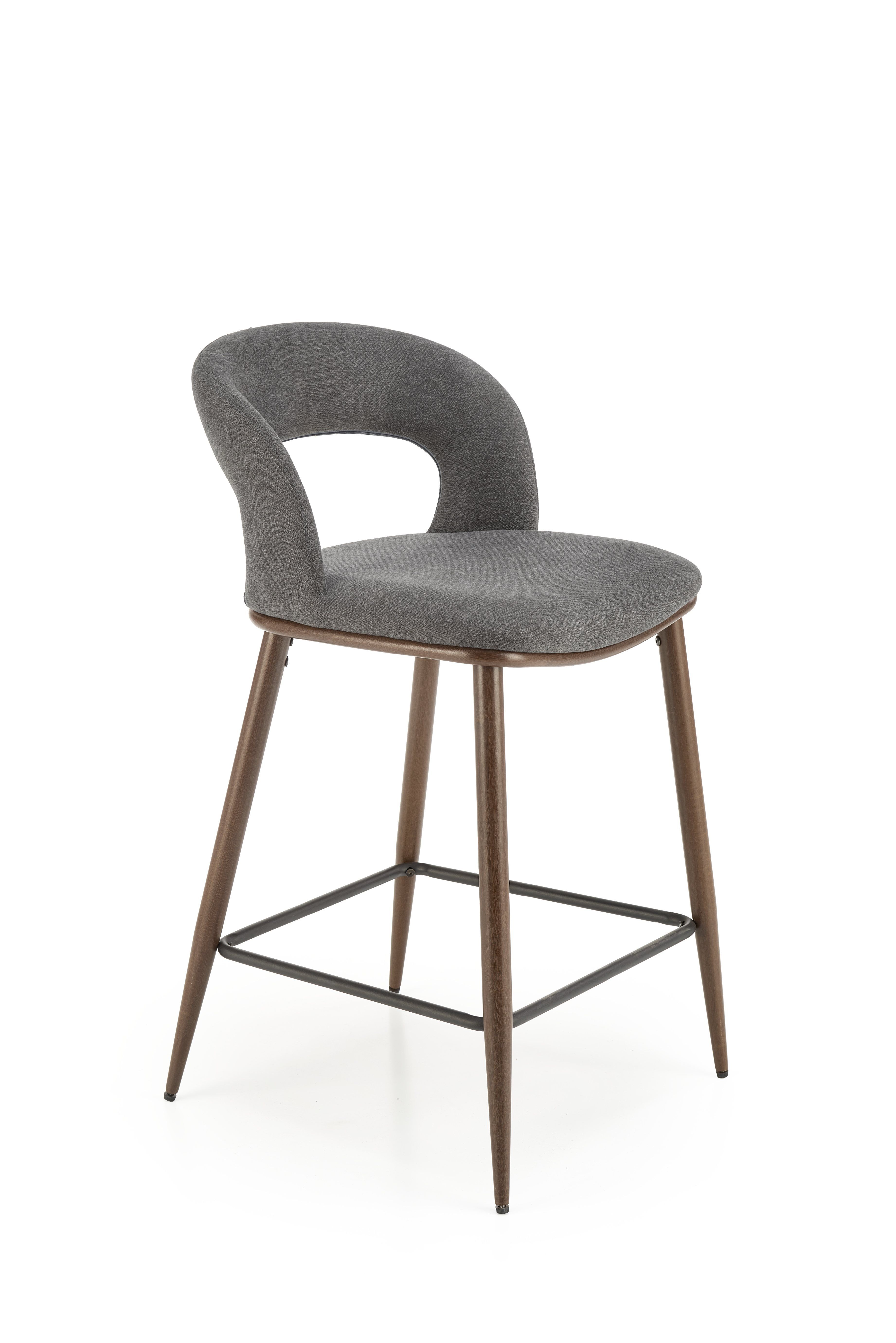 Halmar H114 barová stolička šedá/orech