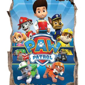 DomTextilu Nálepka na stenu Paw Patrol 3D 47x73cm  41791 