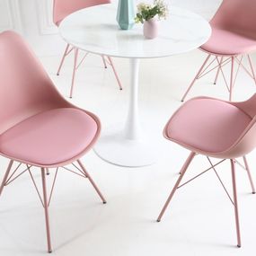 Jedálenská stolička 4 ks IKAROS Dekorhome Ružová