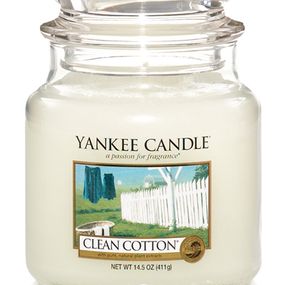 YANKEE CANDLE 1010729E SVIECKA CLEAN COTTON/STREDNA